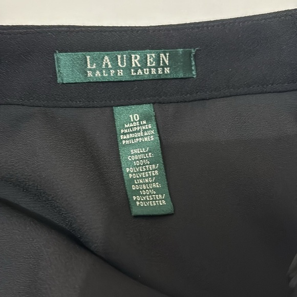 Lauren Ralph Lauren Faux Wrap Skirt Black Size 10 - Picture 7 of 8